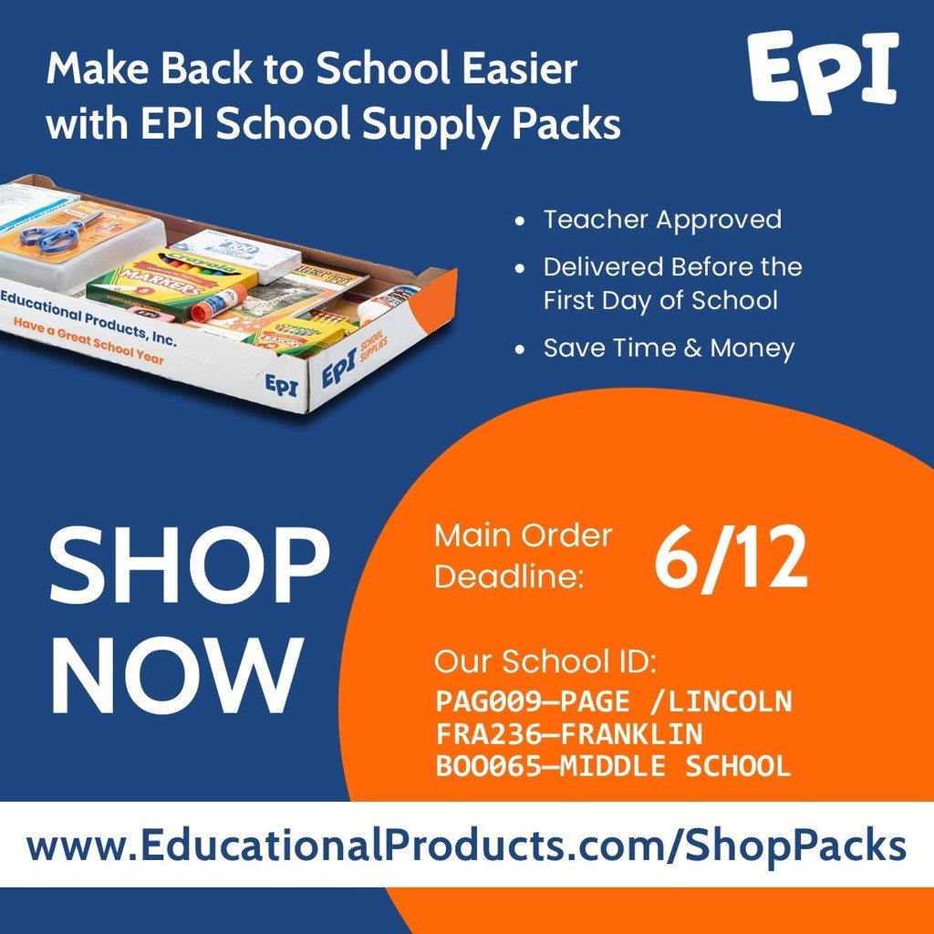 EPI School Supply Order