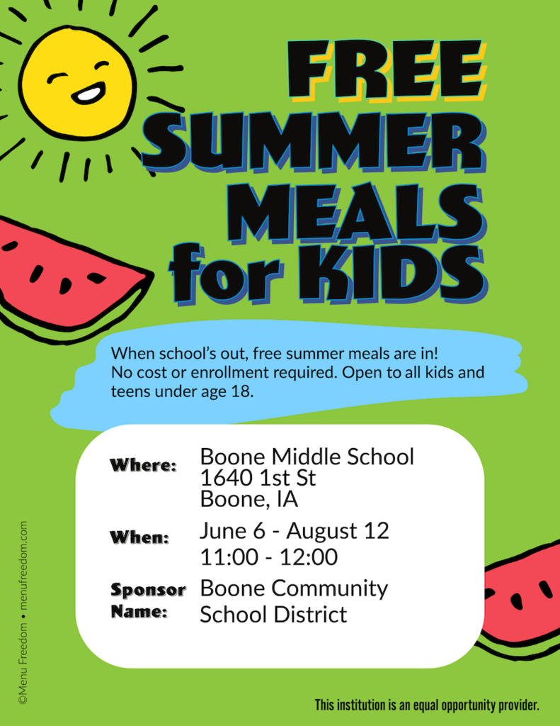 Free Summer  Lunch Program 